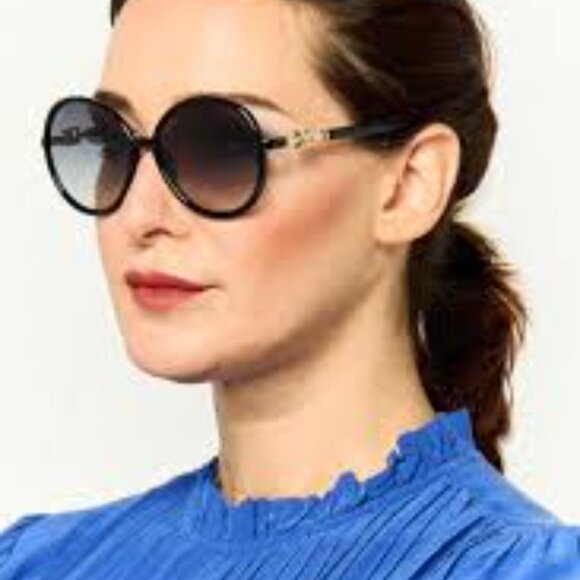 MaxMara EMME15 MM0065 52G Round Sunglasses - Havana/Brown - Picture 3 of 11